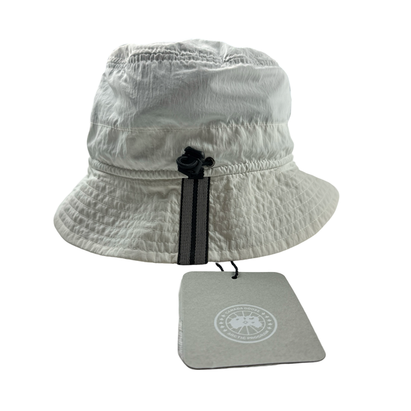 Canada Goose Haven White Nylon Bucket Hat - Medium/Large