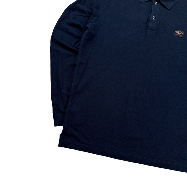 Paul & Shark Navy Longsleeve Polo - Large