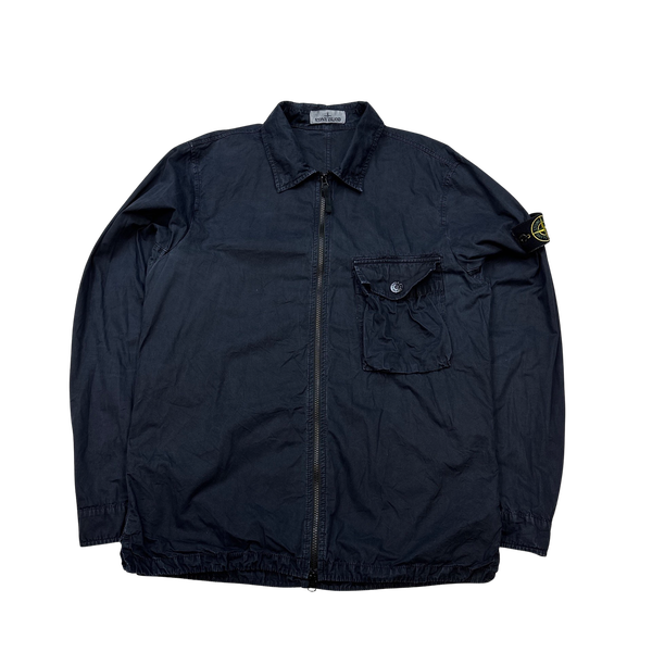 Stone Island 2020 Navy Cotton Overshirt - Large