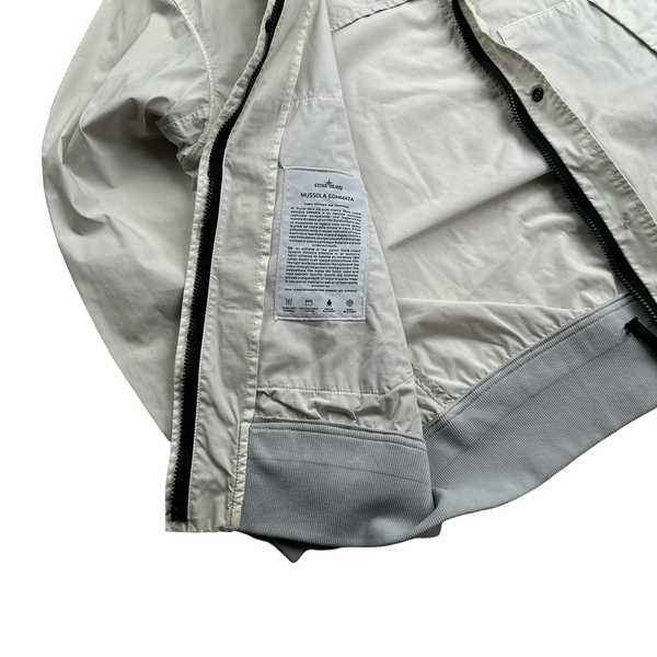 Stone Island 2014 Cream Mussola Gommata Lightweight Jacket - XXL