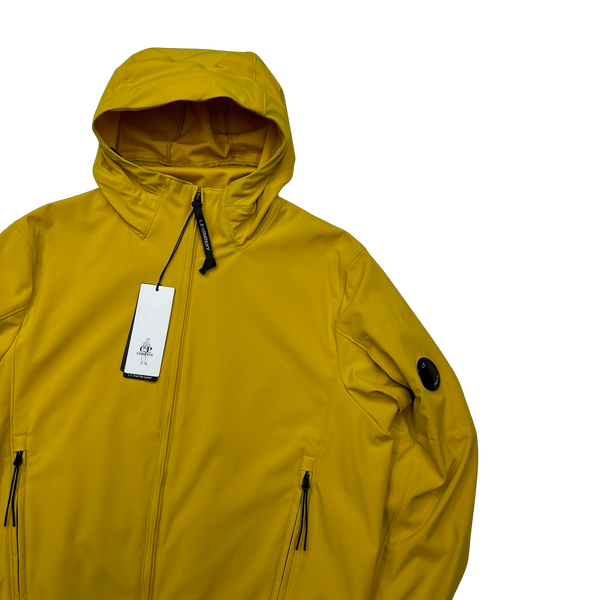 CP Company Yellow Soft Shell R Hooded Jacket - Large