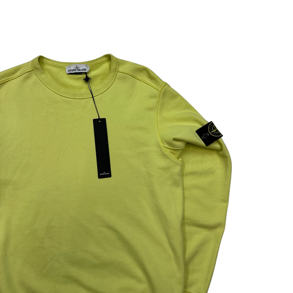 Stone Island Yellow Crewneck Sweatshirt - Medium