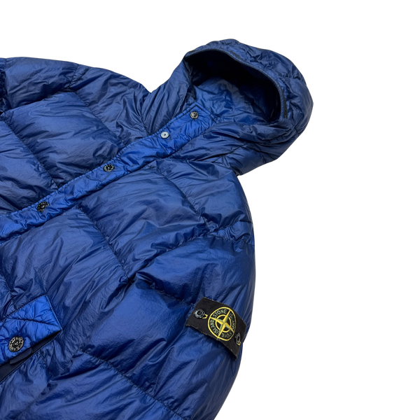 Stone Island 2011 Blue Garment Dyed Down Filled Puffer Jacket - XXL