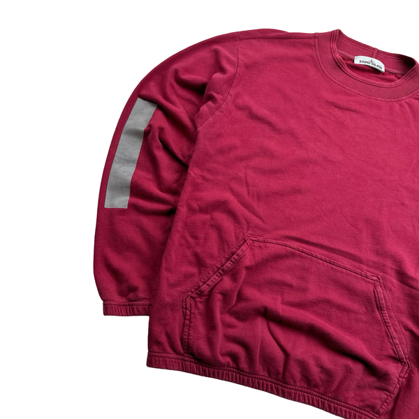 Stone Island 2016 Burgundy Pink Reflective Sweatshirt - Medium