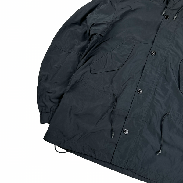 Stone Island 2018 Black Micro Reps Parka Jacket - XL