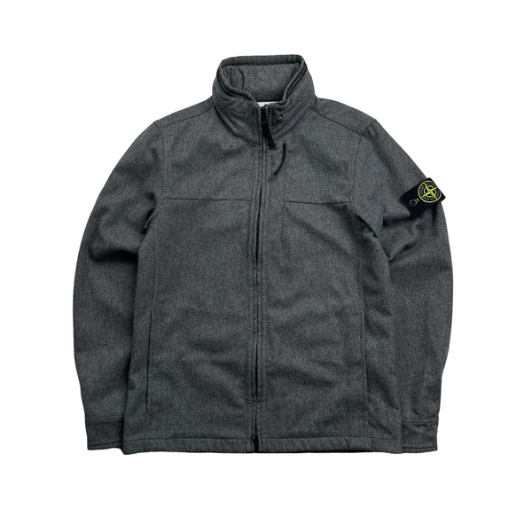 Stone Island 2014 Dark Grey Wool Overshirt - Small