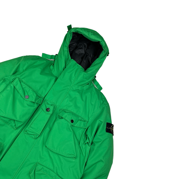 Stone Island 2021 Green Ripstop Gore-Tex Product Technology Down Parka Jacket - Small