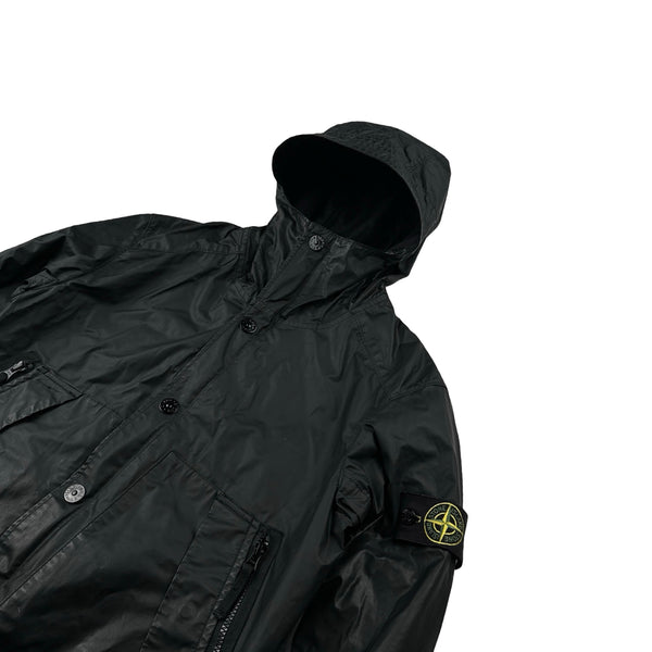 Stone Island 2012 Black Mussola Gommata Jacket - Small