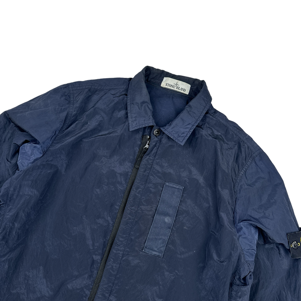 Stone Island 2017 Blue Nylon Metal Shimmer Overshirt - Medium