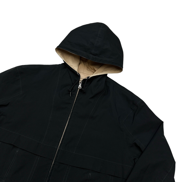 Prada Black/Camel Reversible Gore-Tex Parka Jacket - Large