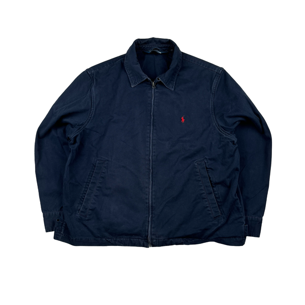Ralph Lauren Navy Harrington Zipped Jacket - XL