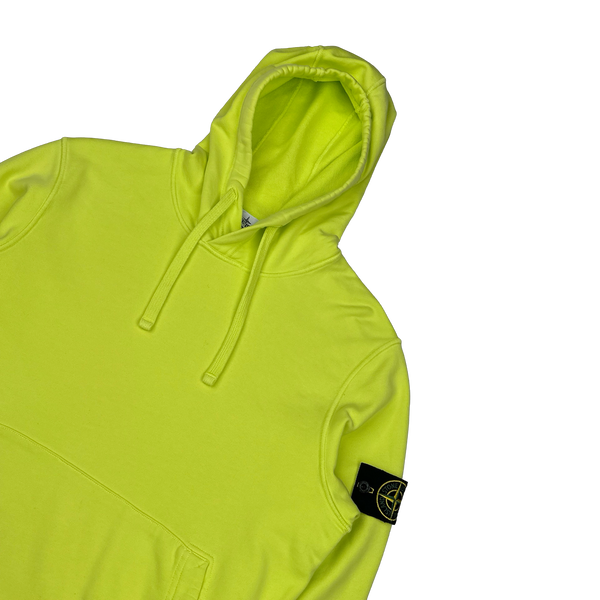 Stone Island 2022 Neon Yellow Pullover Hoodie - Medium