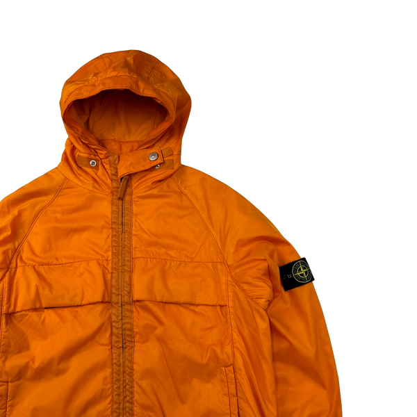 Stone Island 2000s Orange Fleece Lined Vintage Jacket - Small