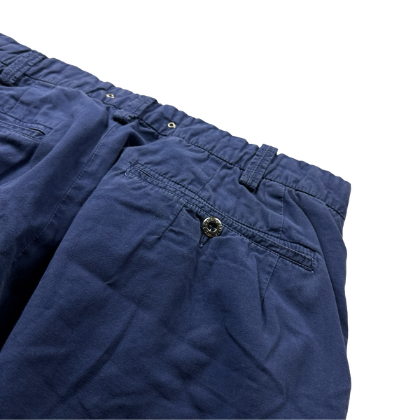 Stone Island 1990s Vintage Straight Fit Blue Trousers - 29”