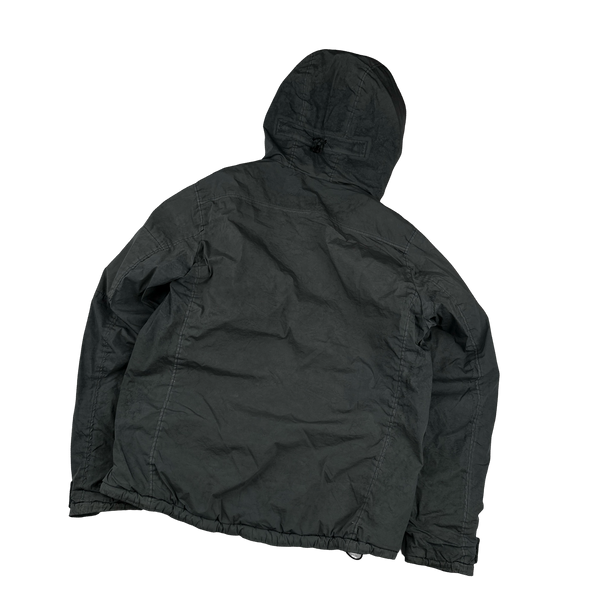 CP Company Grey Re Colour Nycra Lens Viewer Hooded Jacket - Large