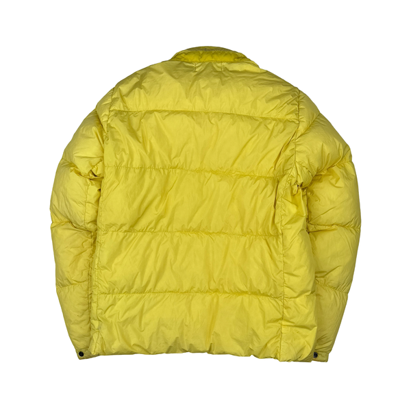 Stone Island Yellow Garment Dyed Puffer Jacket - Medium