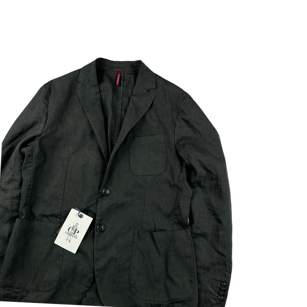 CP Company Charcoal Grey Lino Flax Blazer - Medium