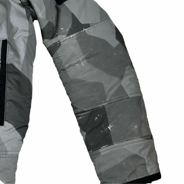 Stone Island 2012 Silver Fleece Lined Camo Reflective Jacket - Large