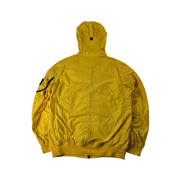 Stone Island Yellow Naslan Light Watro TC Hooded Jacket - Medium
