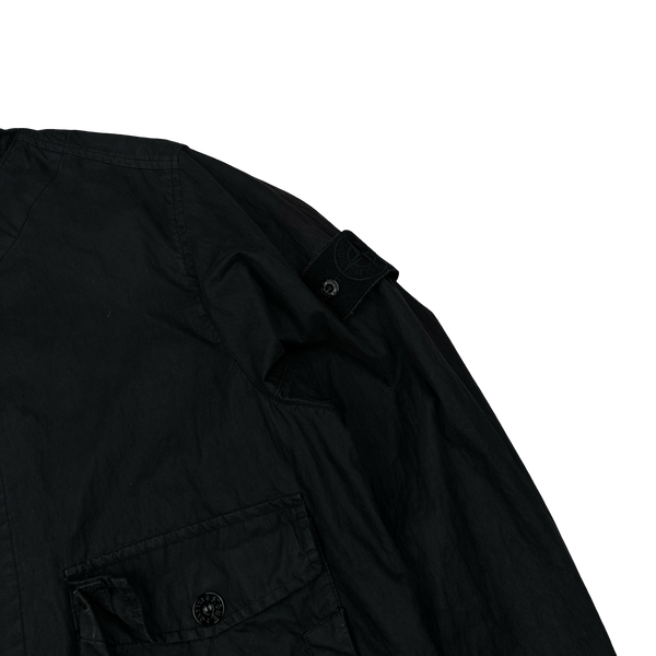 Stone Island 2019 Black 50 Fili Resinata Ghost Parka Jacket - Medium