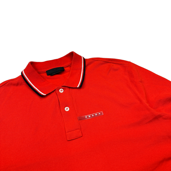 Prada Red Cotton Polo Shirt - Large