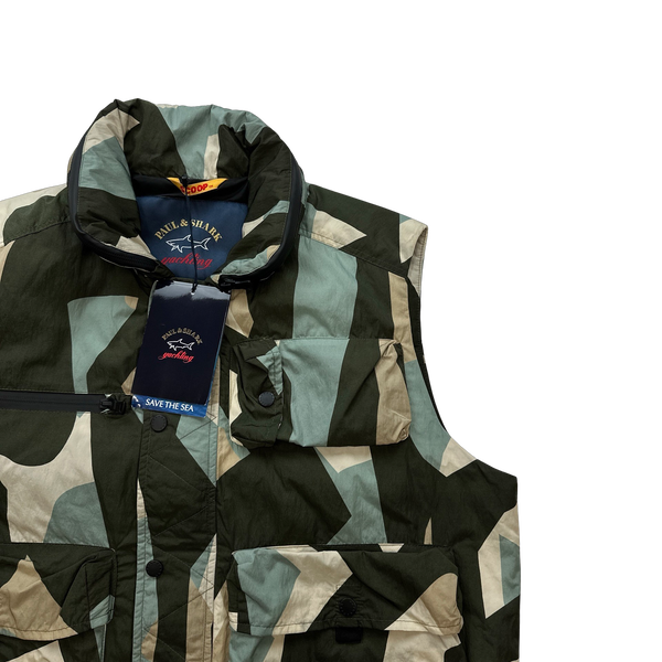 Paul & Shark Sharkdazzle Save The Sea Camo Gilet Jacket - Large