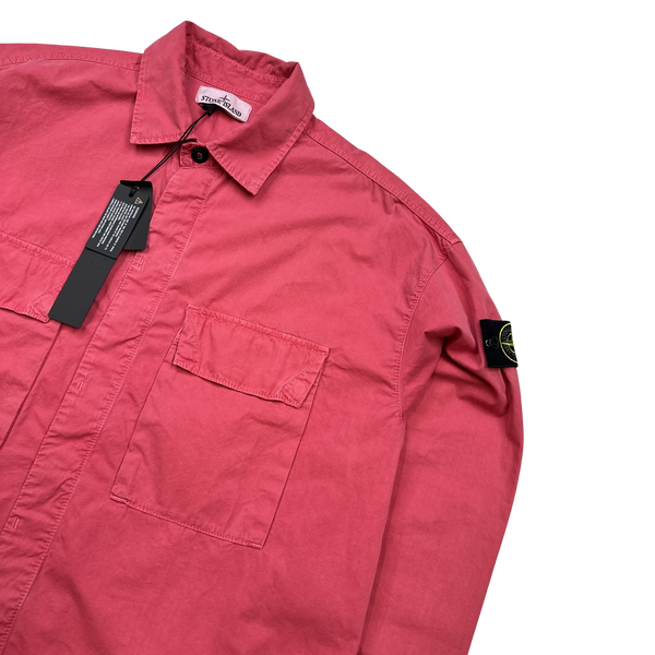 Stone Island 2023 Rose Pink Cotton Overshirt - Large