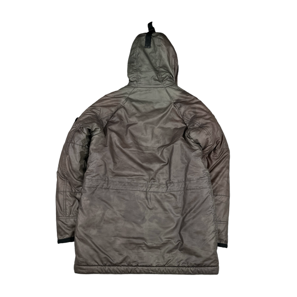 Stone Island 2012 Green Thermo Reflective Hooded Parka Jacket - Small