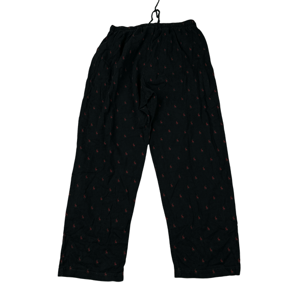 Ralph Lauren Black Cotton Lightweight Pyjama Bottoms - Medium