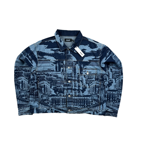 Palace London Skyline Mega Print Denim Jacket - Large