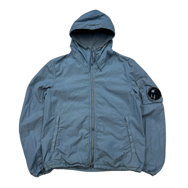 CP Company 2000s Watch Viewer Blue Hooded Bomber Jacket - Medium