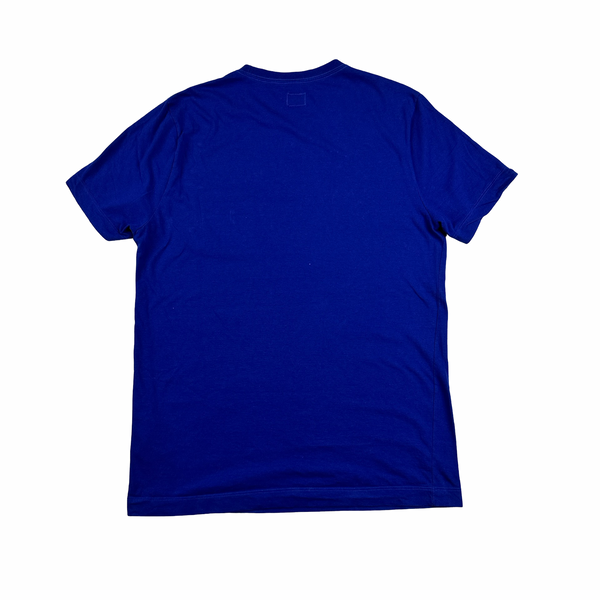 CP Company Electric Blue Small Graphic Design Cotton T Shirt - XL