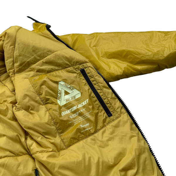 Palace Yellow Spellout Pertex Quantum Jacket - Medium