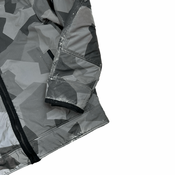 Stone Island 2012 Silver Fleece Lined Camo Reflective Jacket - Large