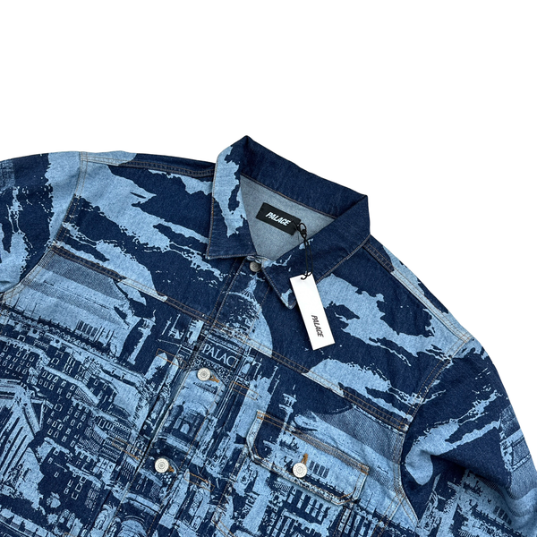 Palace London Skyline Mega Print Denim Jacket - Large