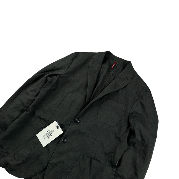 CP Company Charcoal Grey Lino Flax Blazer - Medium