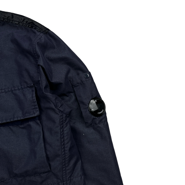 CP Company 50 Fili Tr-P Navy Buttoned Kan D Panel Coach Jacket - Small