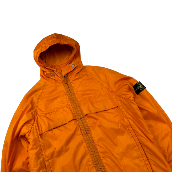 Stone Island 2000s Orange Fleece Lined Vintage Jacket - Small