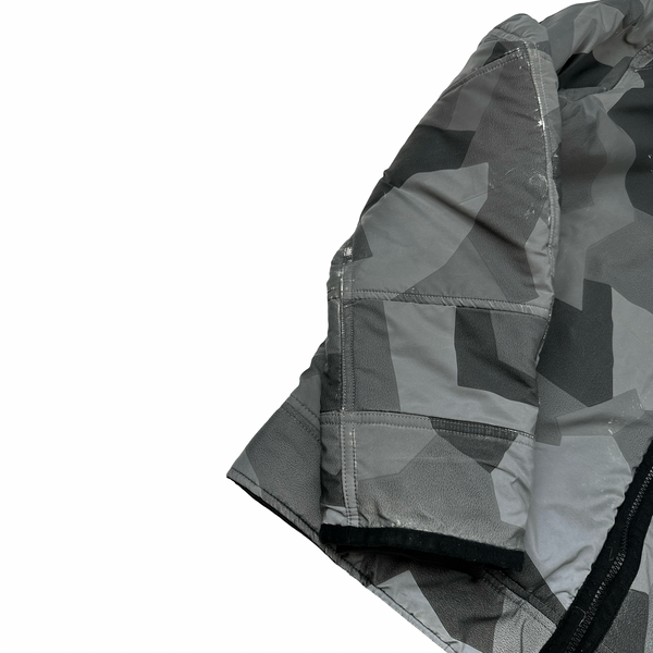 Stone Island 2012 Silver Fleece Lined Camo Reflective Jacket - Large