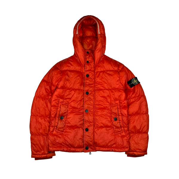 Stone Island 2013 Red Garment Dyed Puffer Jacket - Small