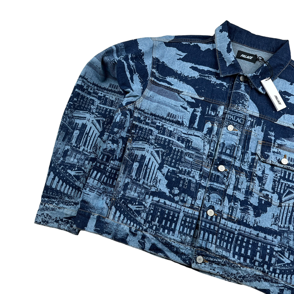 Palace London Skyline Mega Print Denim Jacket - Large