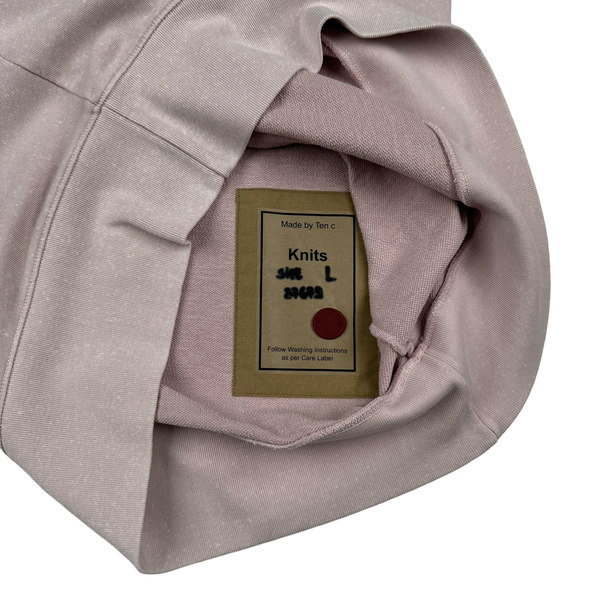 Ten C Logo Light Pink Crewneck Jumper - Large