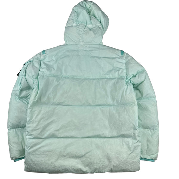 Stone Island 2022 Teal Crinkle R-NY Down Puffer Jacket - XL