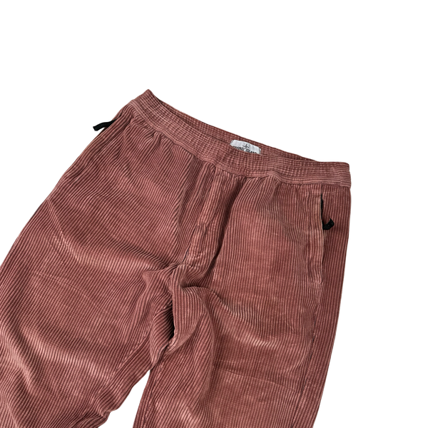 Stone Island Bordeaux  Corduroy Joggers - Medium