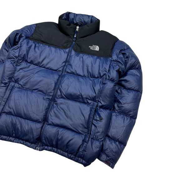 North Face Navy 700 Fill Nuptse Puffer Jacket - Large