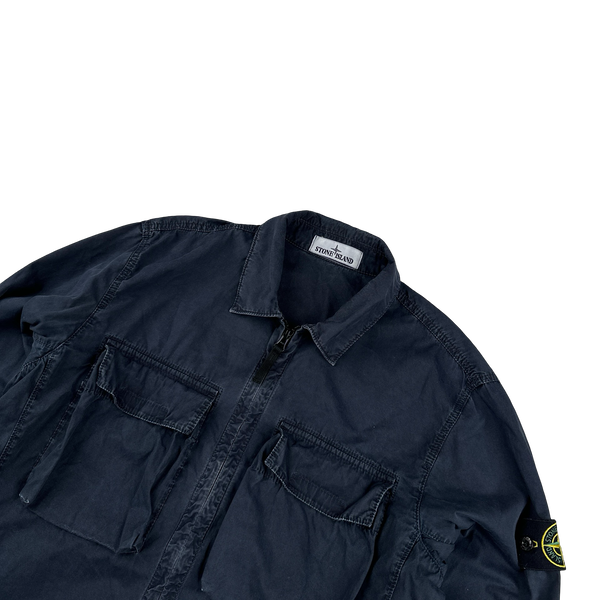 Stone Island 2022 Navy Double Pocket Overshirt - Medium