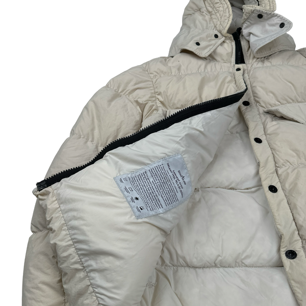 Stone Island 2016 Cream Organic Feel Tela Down Jacket - Large