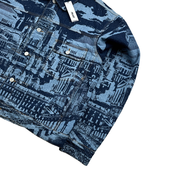 Palace London Skyline Mega Print Denim Jacket - Large