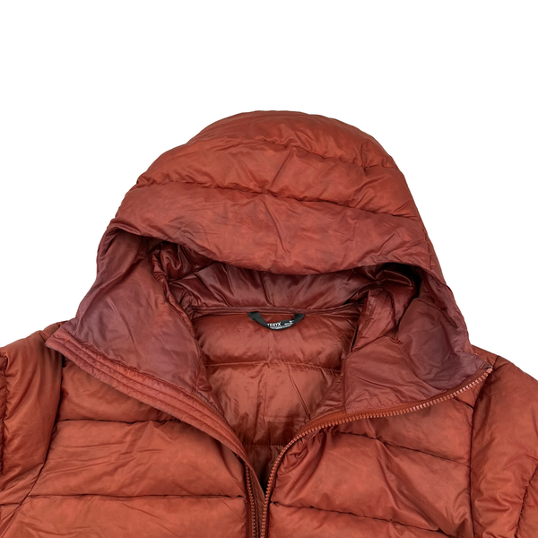 Arcteryx Orange Piedmont Down Parka Hooded Puffer Jacket - Medium