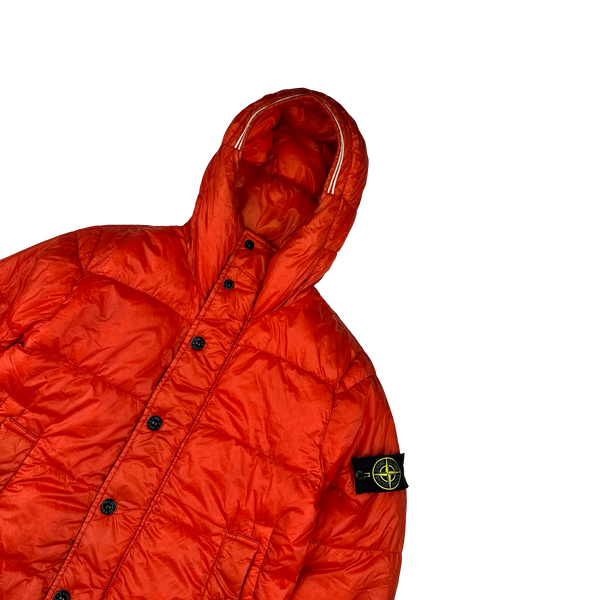 Stone Island 2013 Red Garment Dyed Puffer Jacket - Small